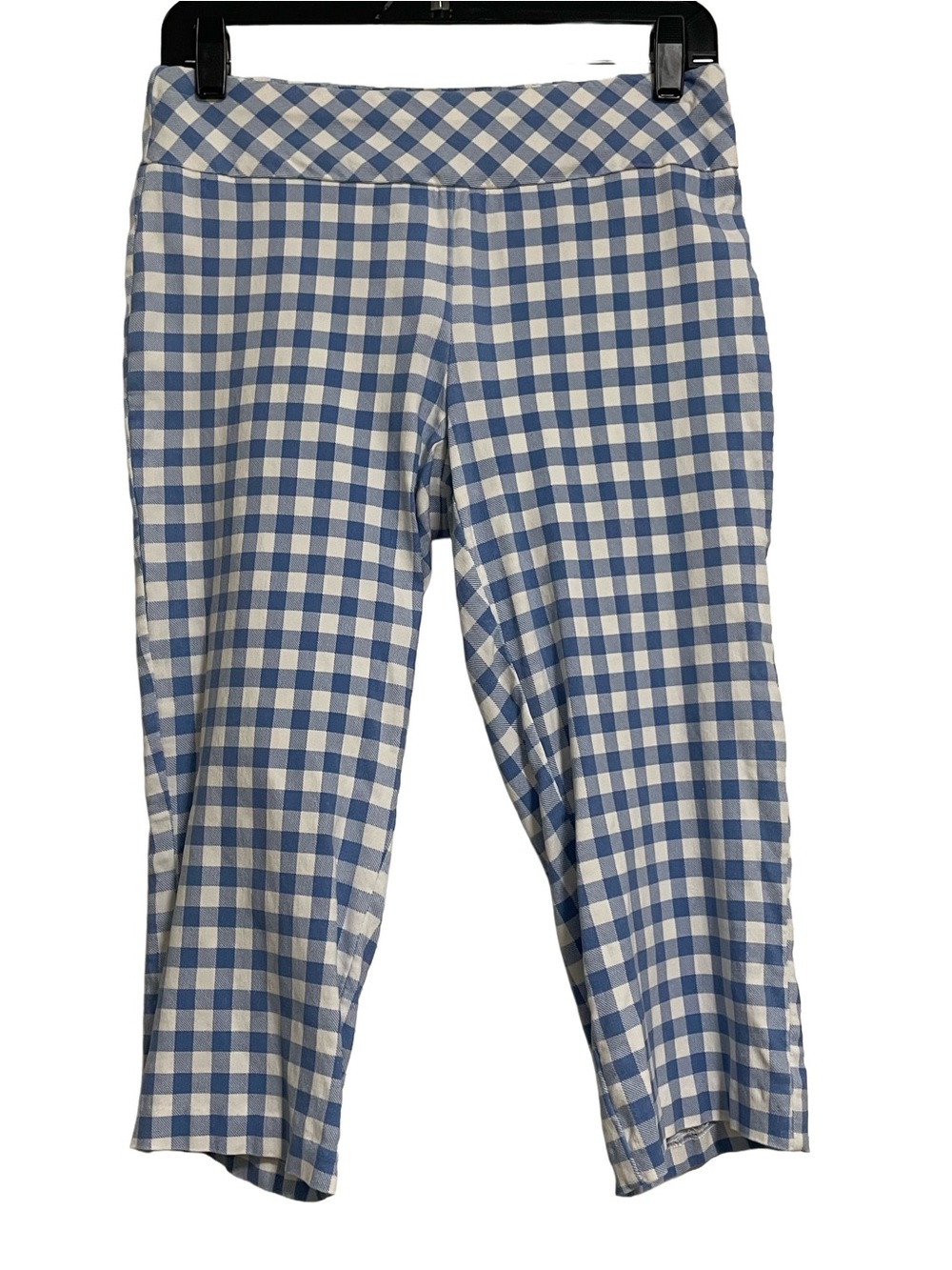 Blue and White Gingham Capris by Joe Benbasset